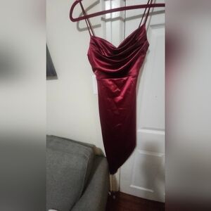 Elegant buddy hugging Windsor dress